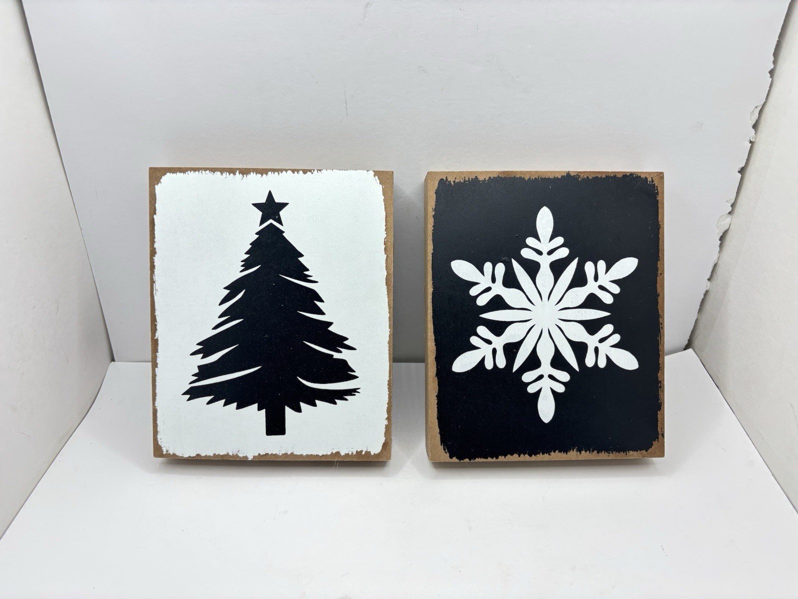 Holiday Time Black And White & Red Christmas Decor Lot MCM Eclectic Contemporary