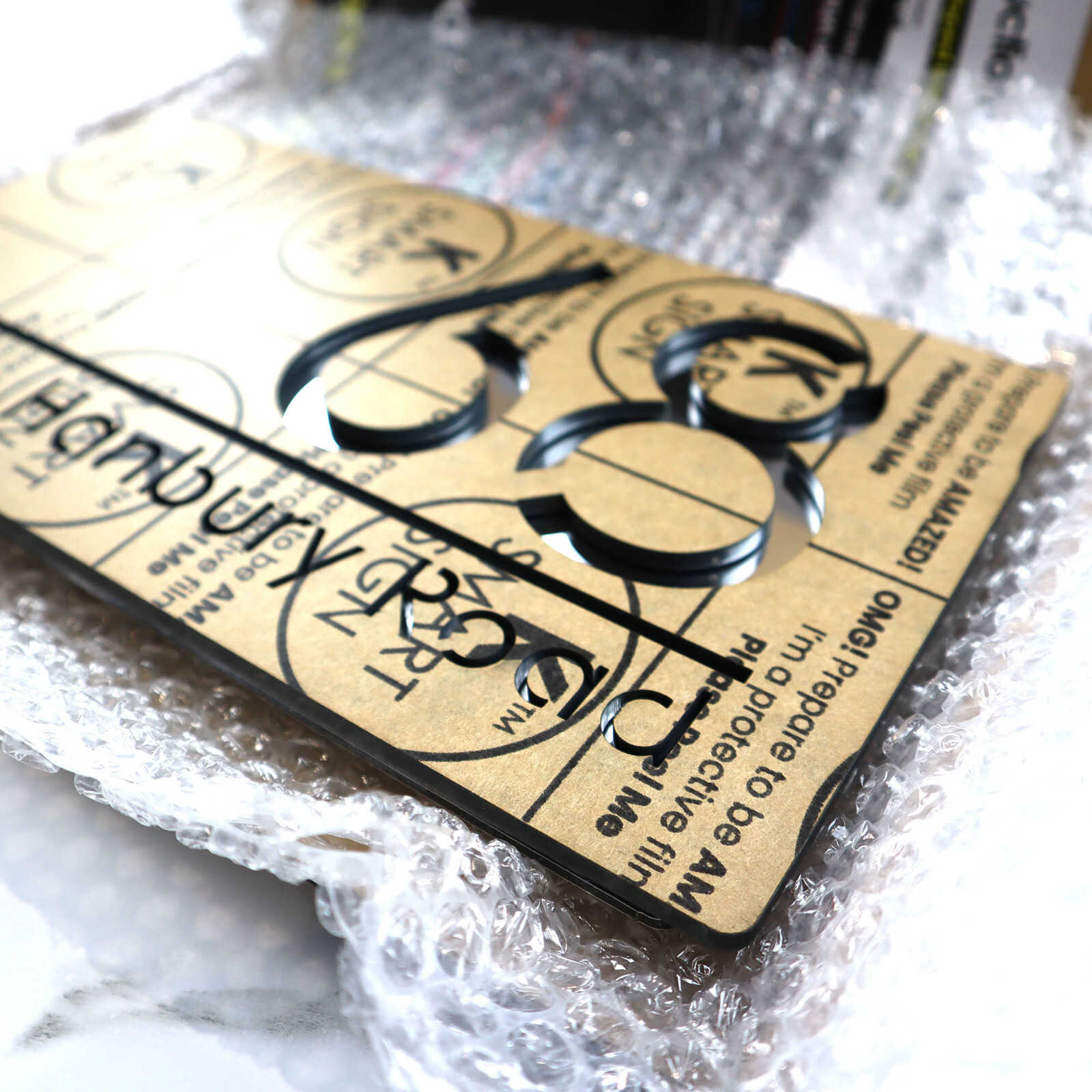 Contemporary House Signs Plaques Door Numbers Laser 3D Personalised Name Plate