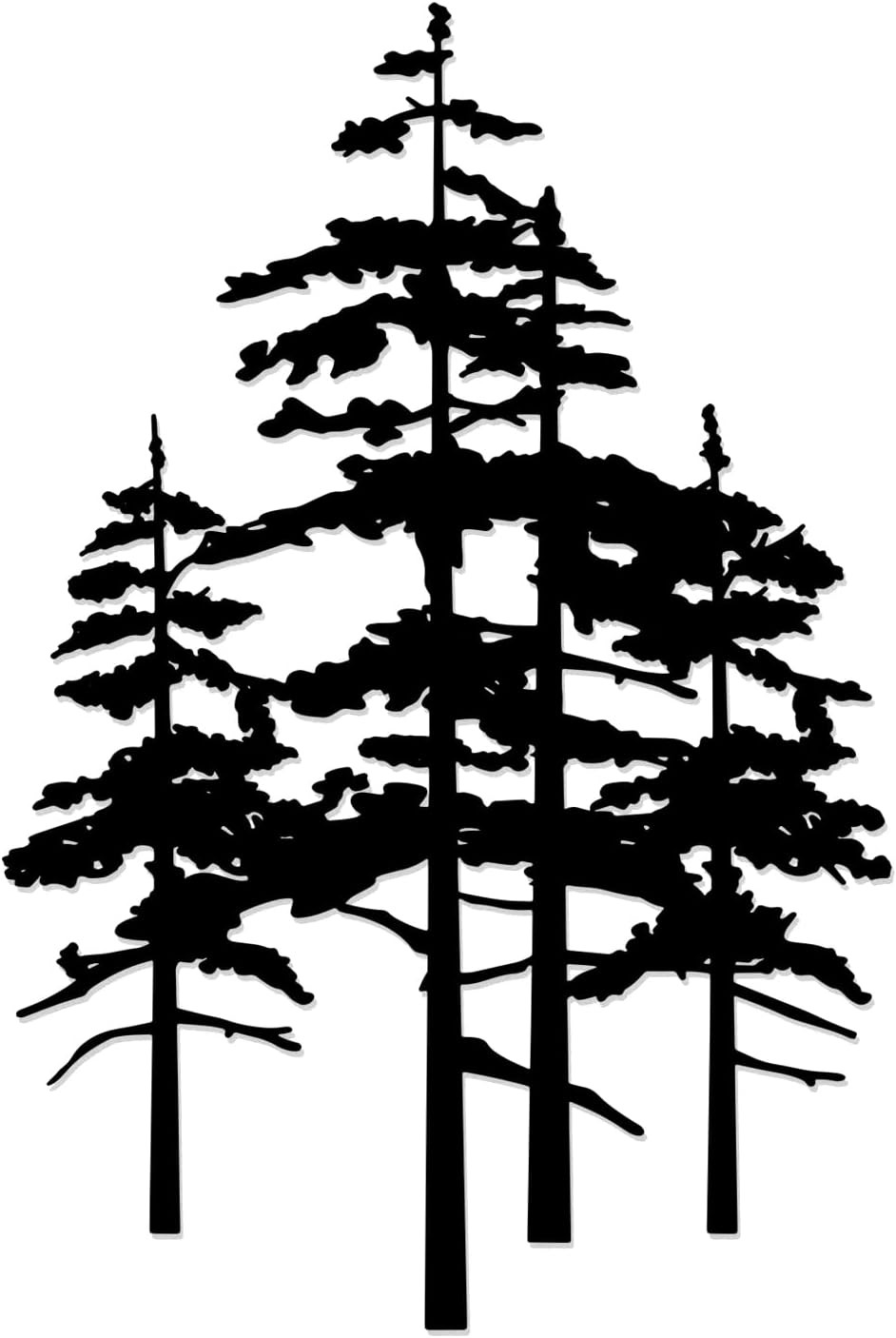 Metal Pine Tree Wall Art Decor Nature Home Decor Cedar Tree Metal Sign Wall D…