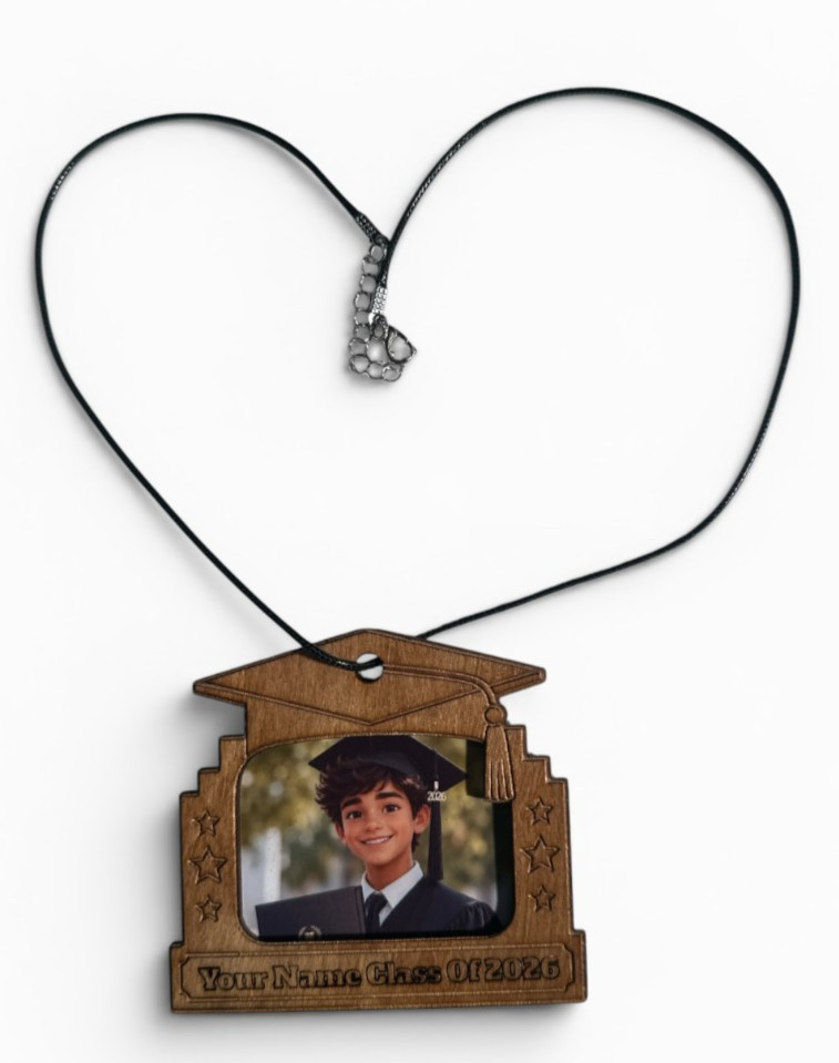 Personalized Graduation Photo Keepsake 2026 Custom Senior Gift w/ Necklace