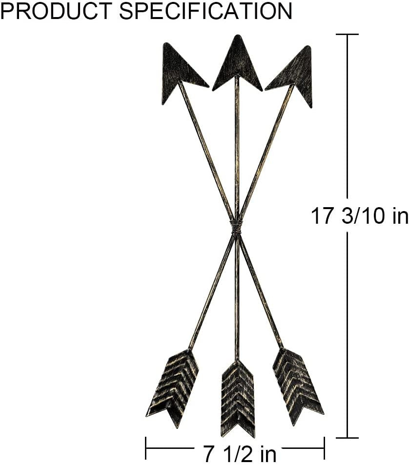 Metal Arrow Wall Decor, Distressed Native American Decor, Wall Hanging Decorativ