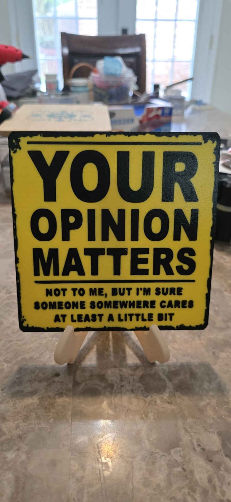 Funny 3D Printed Warning Sign for Home Decor Unique Gift Idea
