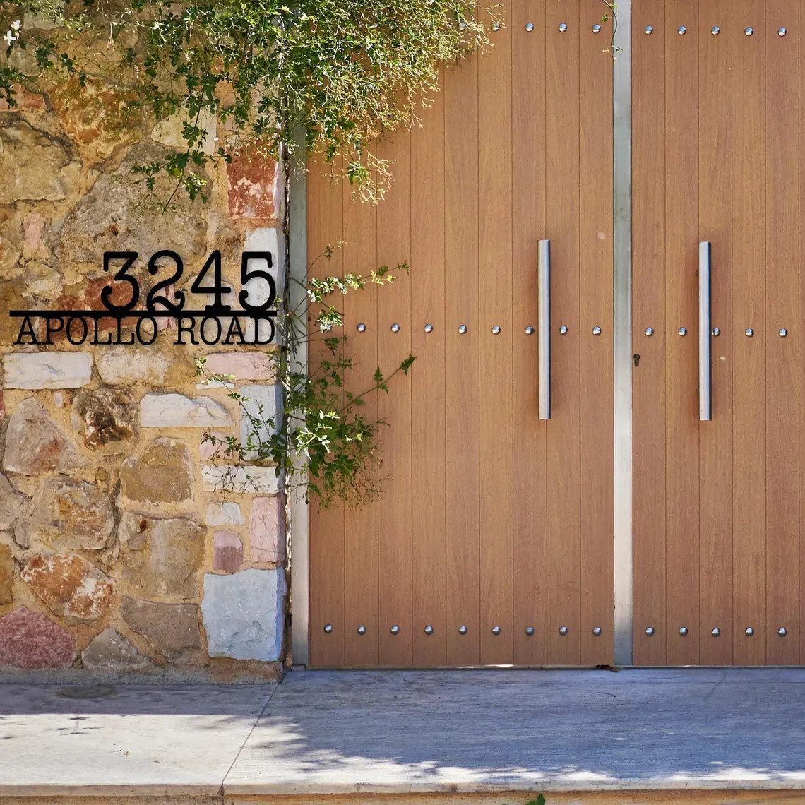 Custom Modern Metal Address Sign, Street Name House Number Address, House Decor