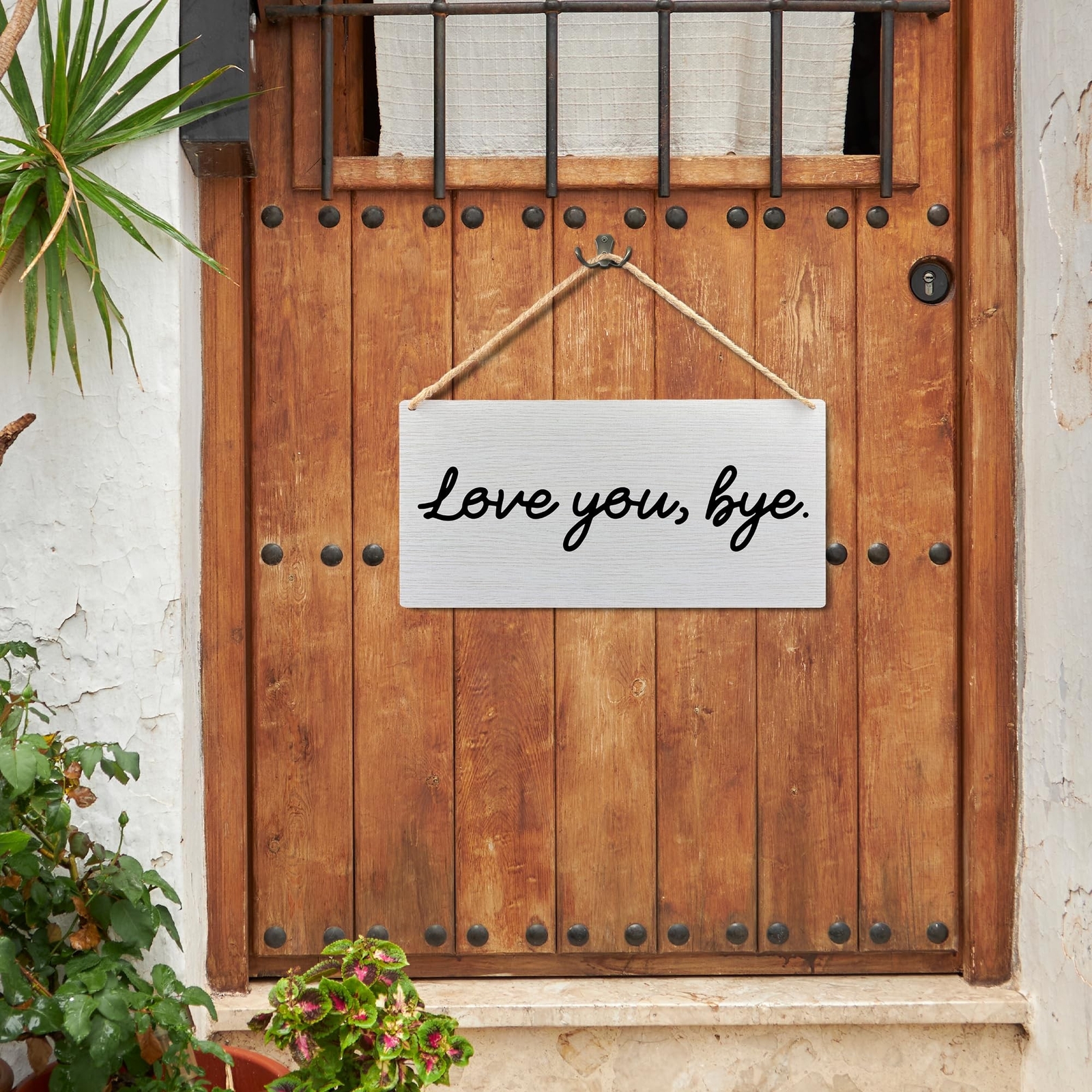 Hallway Decor for Walls – Love You Bye Wooden Sign, Love You Bye Wood Signs f…
