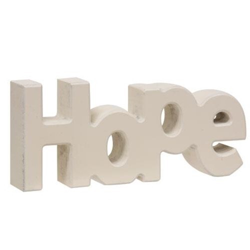 Wooden “HOPE” SIGN Block Shelf Sitter Wood SIGN Block Words of Encouragement