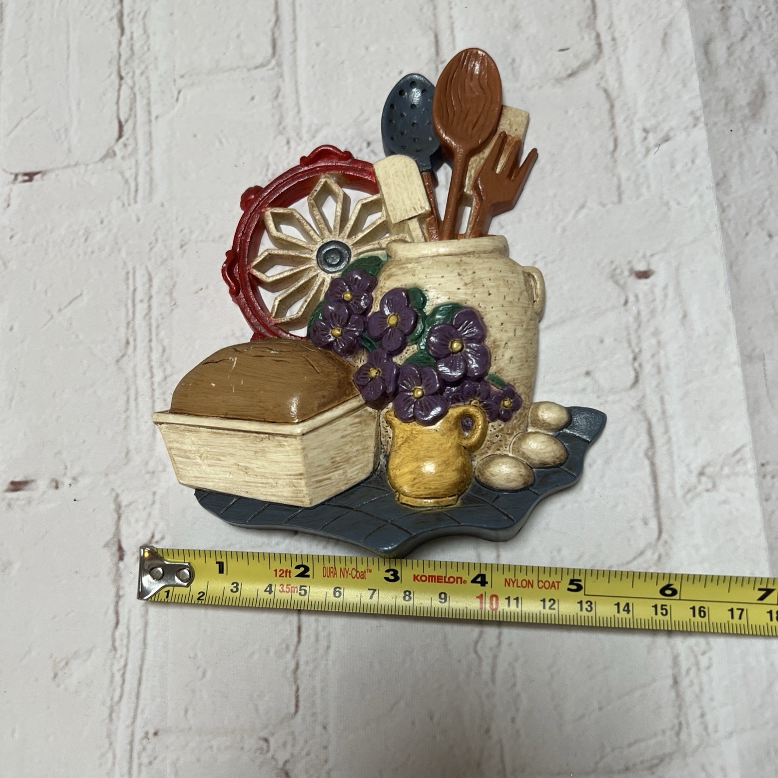 Vintage HOME INTERIORS Country Kitchen 3D Wall Hanging Decor Set of 3