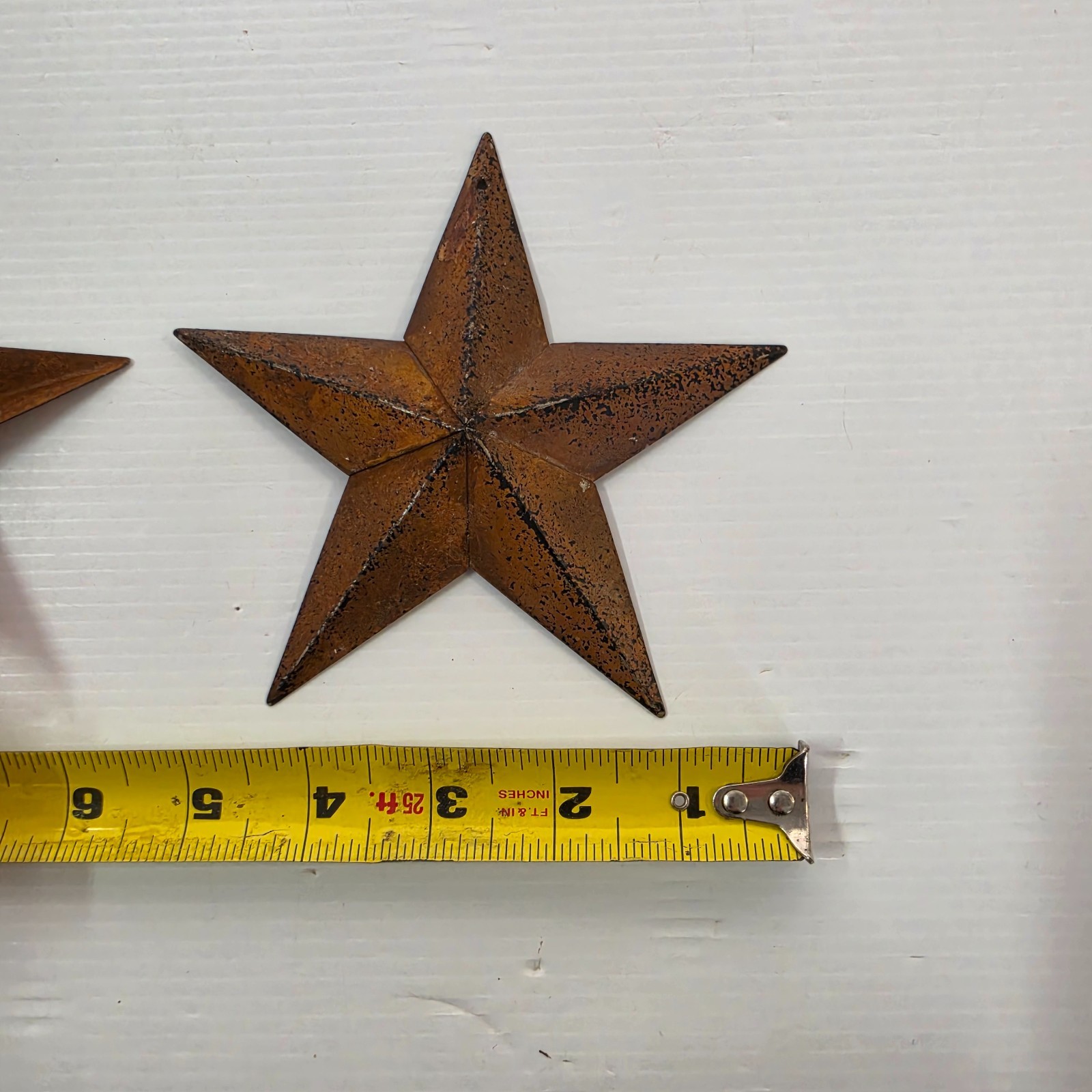 STARS DECORATIVE METAL 5″ 2 OF THEM Brown rustic color wall hanging decor!