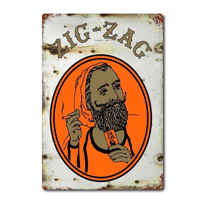 Vintage Retro Zig Zag 4:20 Tin Sign 8×12 Metal Wall Decor for Bar Pub Man