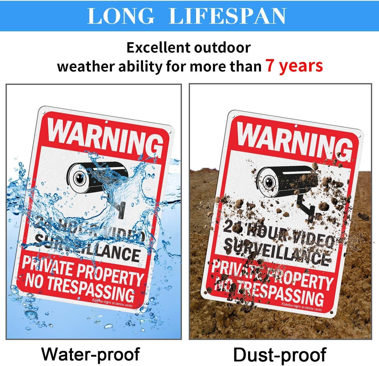 Durable 4 Pack Private Property Warning Signs – Weather Resistant Aluminum