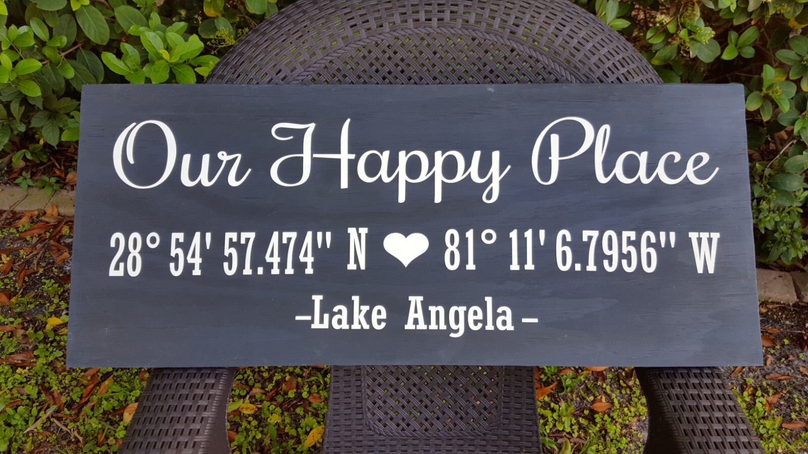Happy place Wood sign home sign, Rustic wood home decor, hanging home decor.