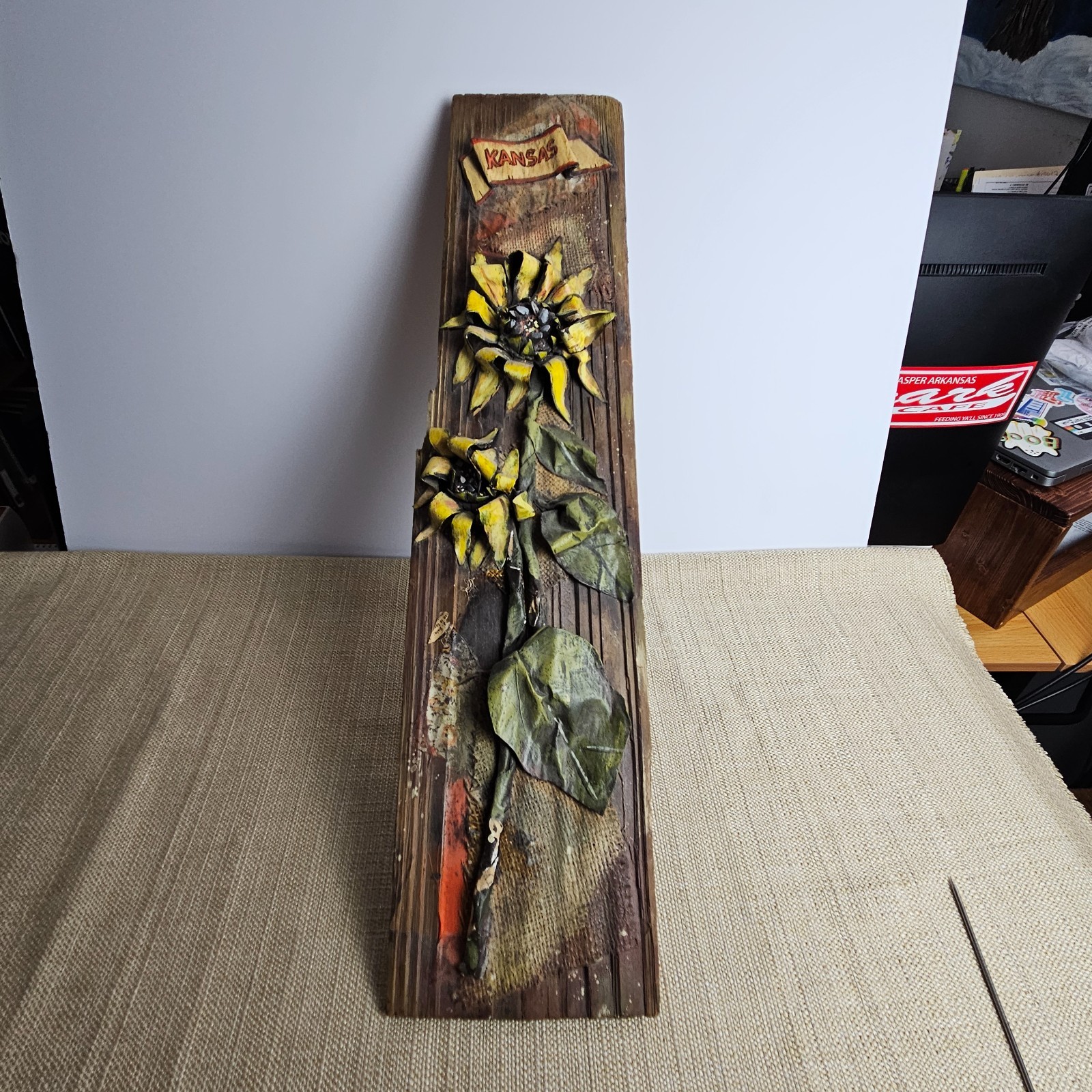 Sunflower Wall Art Rustic Kansas Suhflower Metal Farmhouse Country Decor 24”