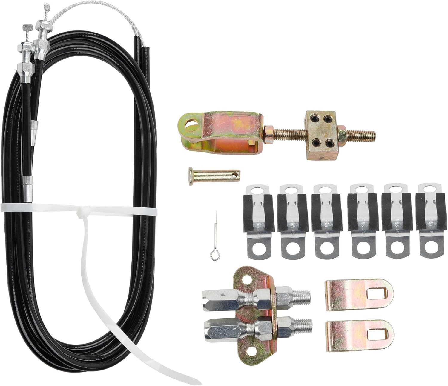330-9371 Universal Emergency Parking Brake Cable Kit 110in E-Brake Set Rear Disc