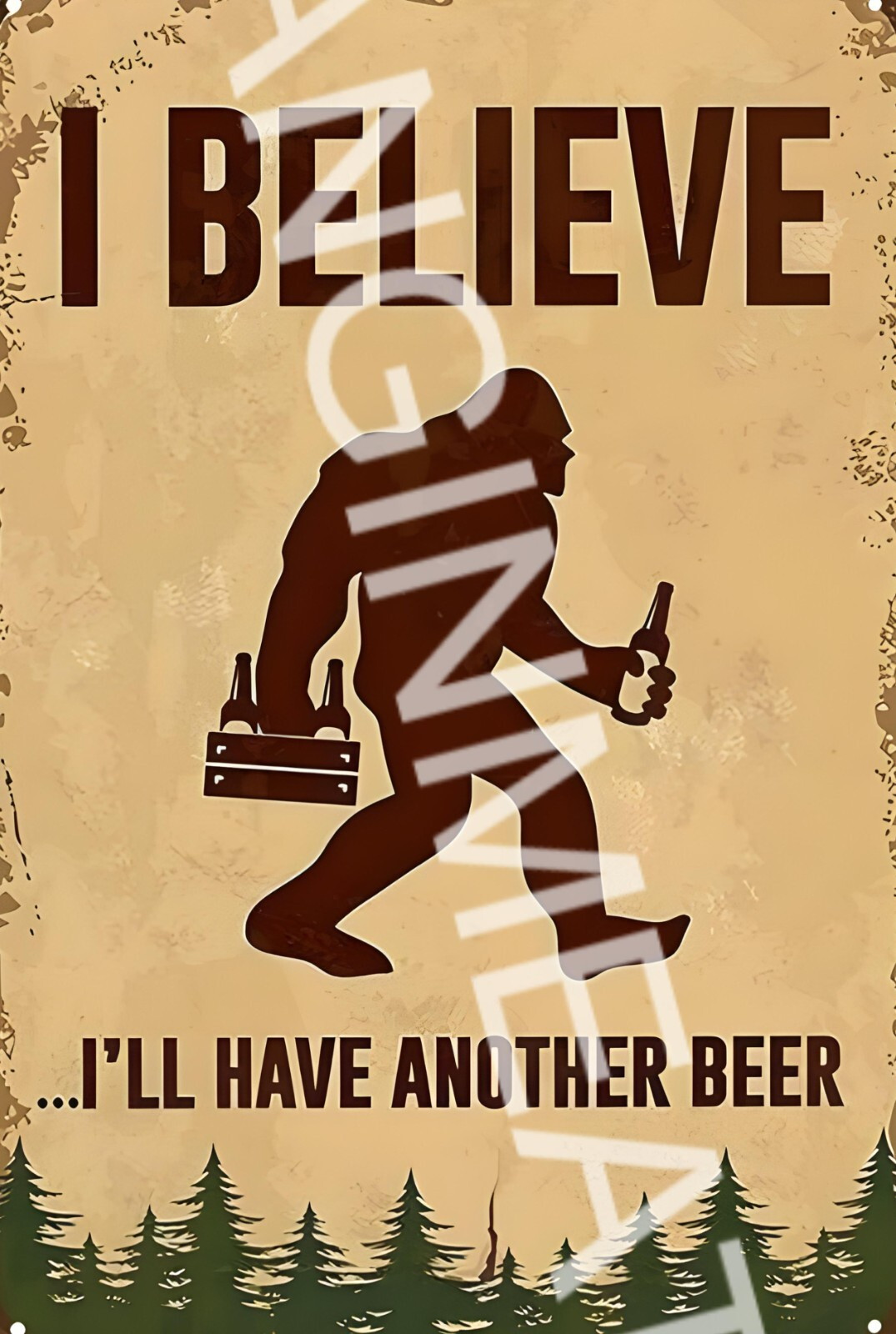 Funny Aluminum Sign I Believe Ill Have Another Beer 8×12 Outdoor Metal