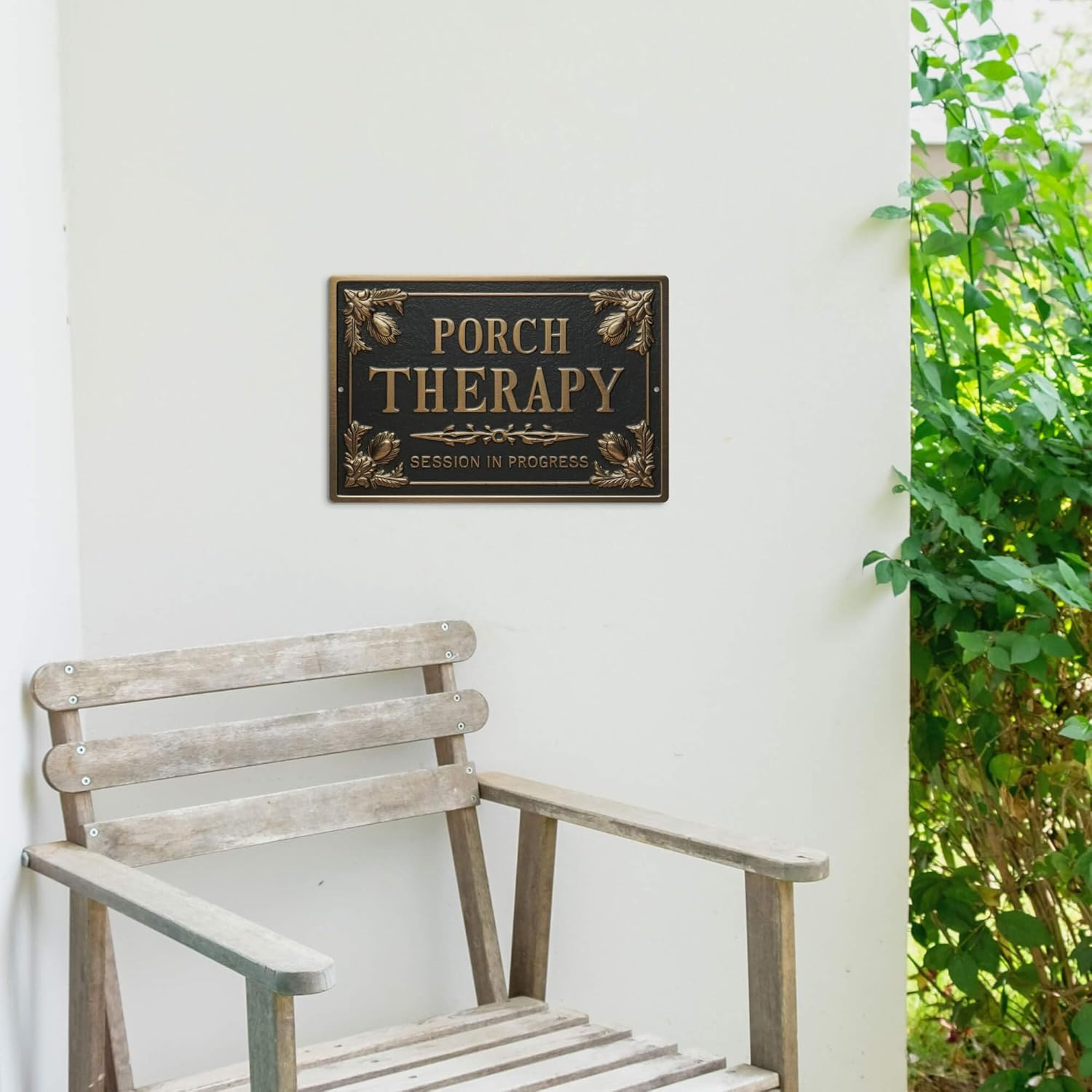Porch Therapy Tin Sign Porch Therapy Session in Progress Wall Decor for Front Ba