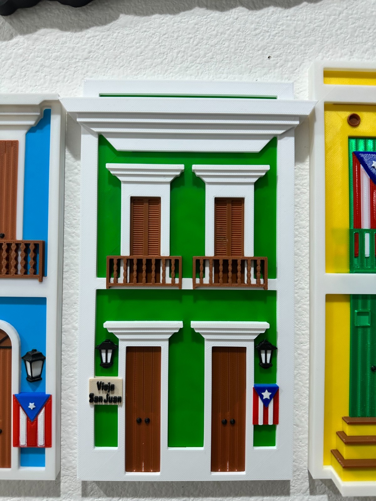 Miniature Casita Calle Tetuan Old San Juan Puerto Rico Decorative House Wall Art