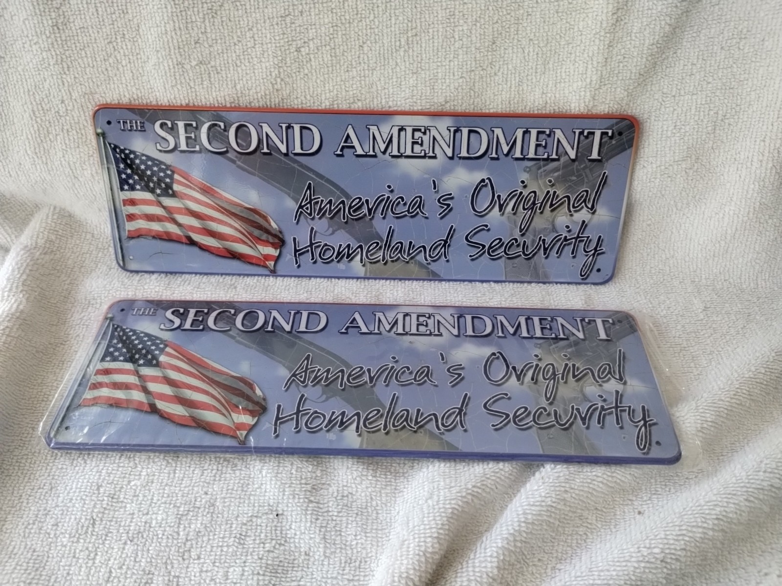Rivers Edge Products Tin Sign “Second Amendment America’s Original” 10.5″x 3.5″