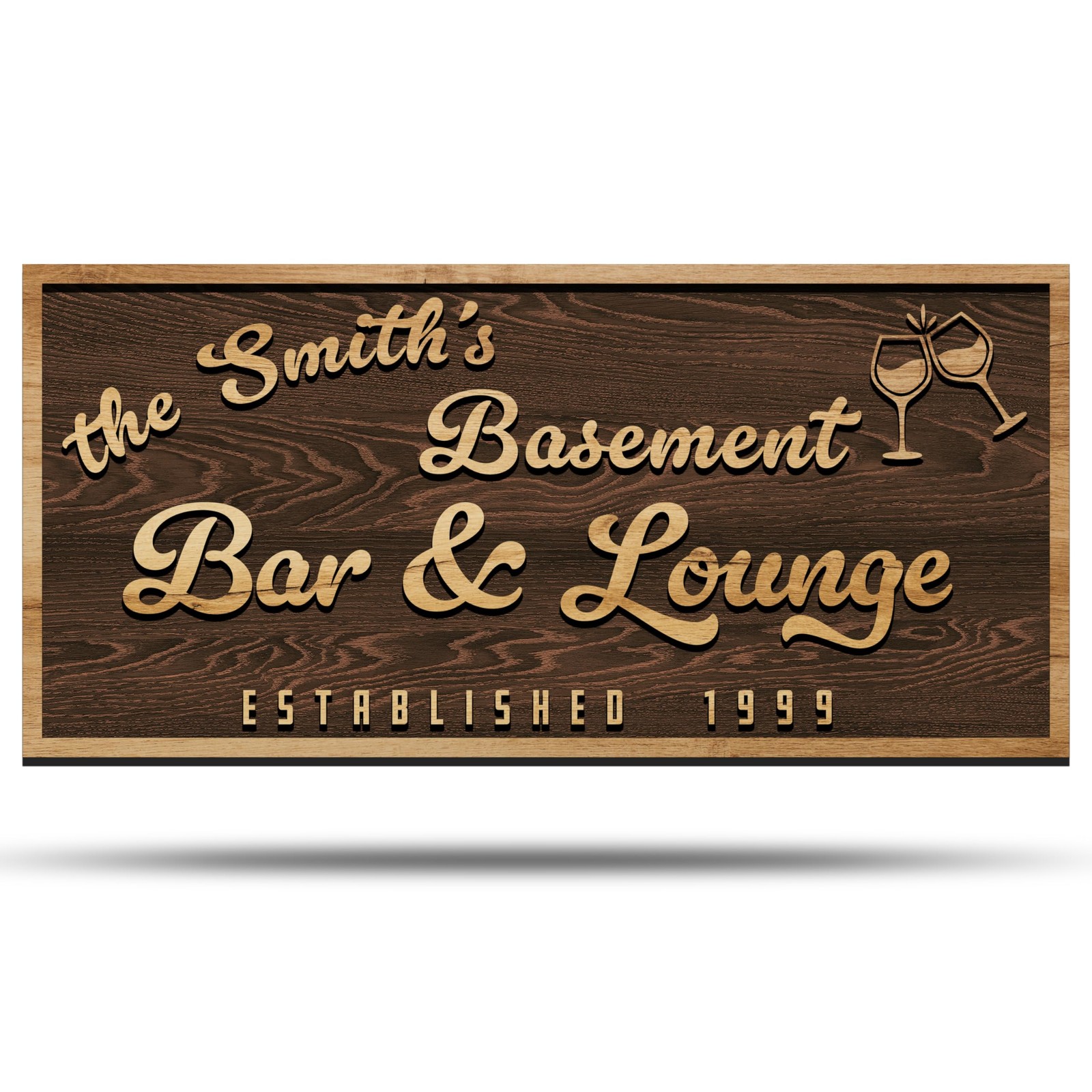 Custom Personalized Backyard Basement Home Bar Grill and Lounge Signs