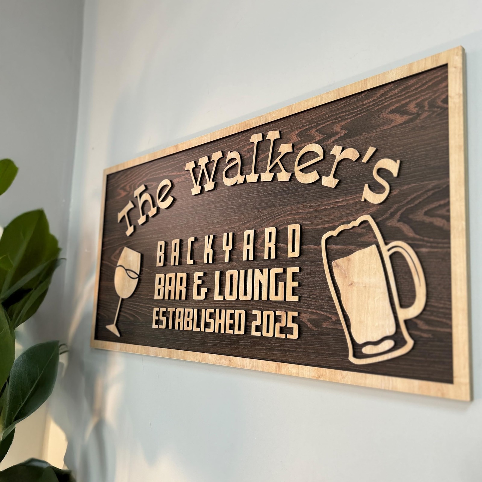 Custom Personalized Backyard Basement Home Bar Grill and Lounge Signs