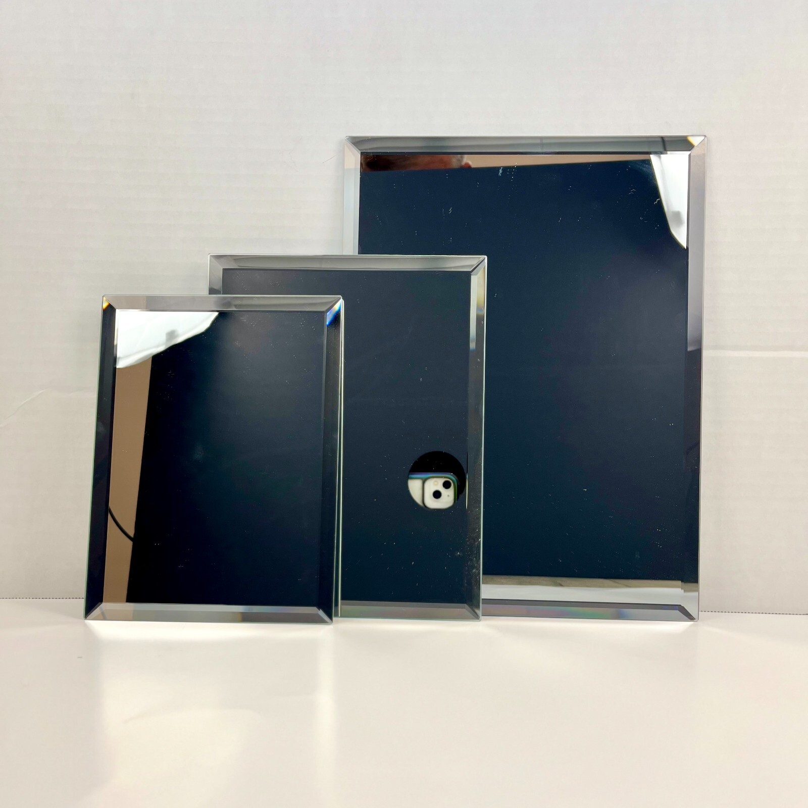 Blank Glass Mirror Plaques Customizable Awards & Signage, 6×8, 7×9, 9×12