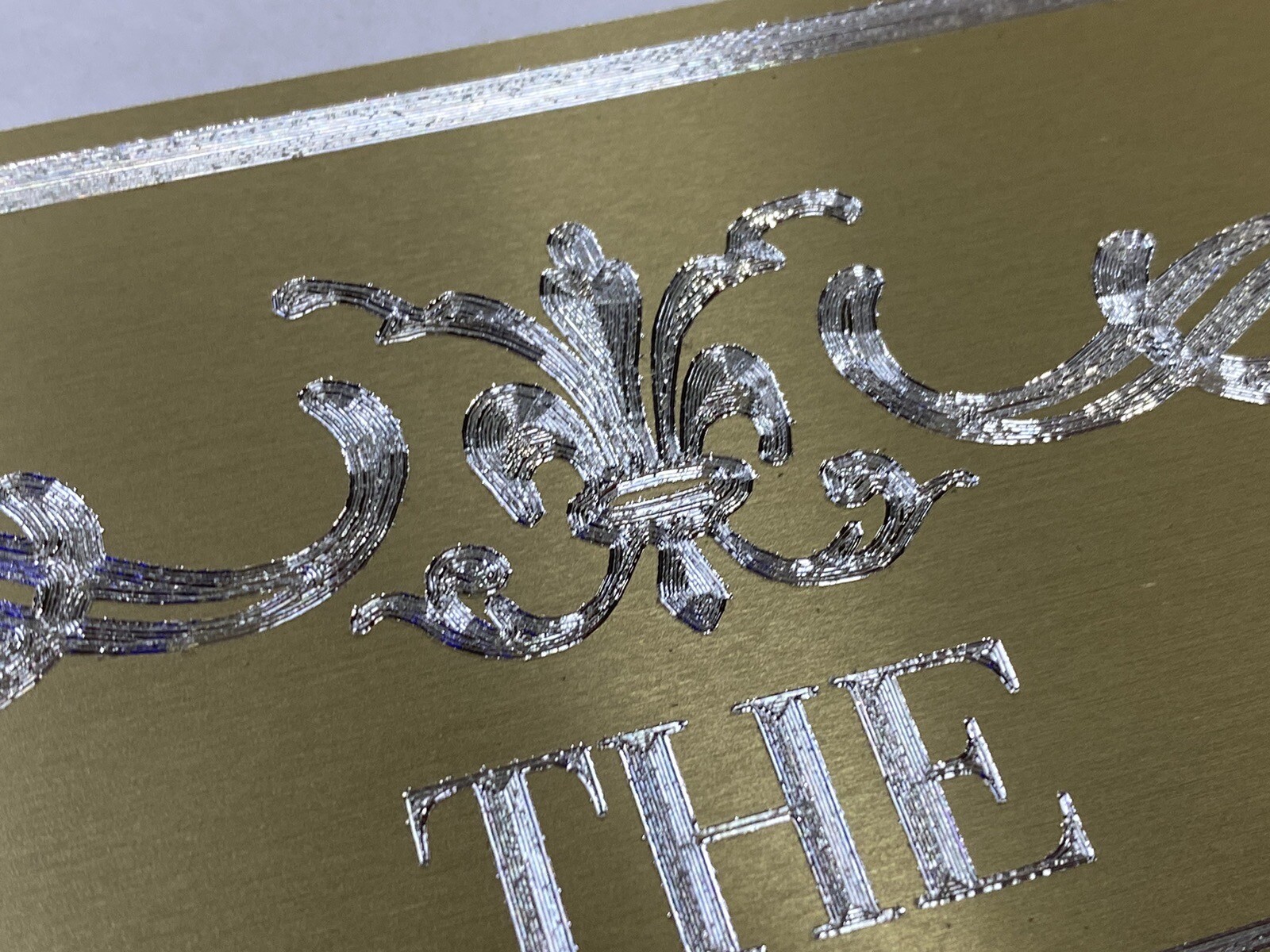 Engraved Personalized Custom Family Name House Home Gold Metal Sign Plaque 10×7