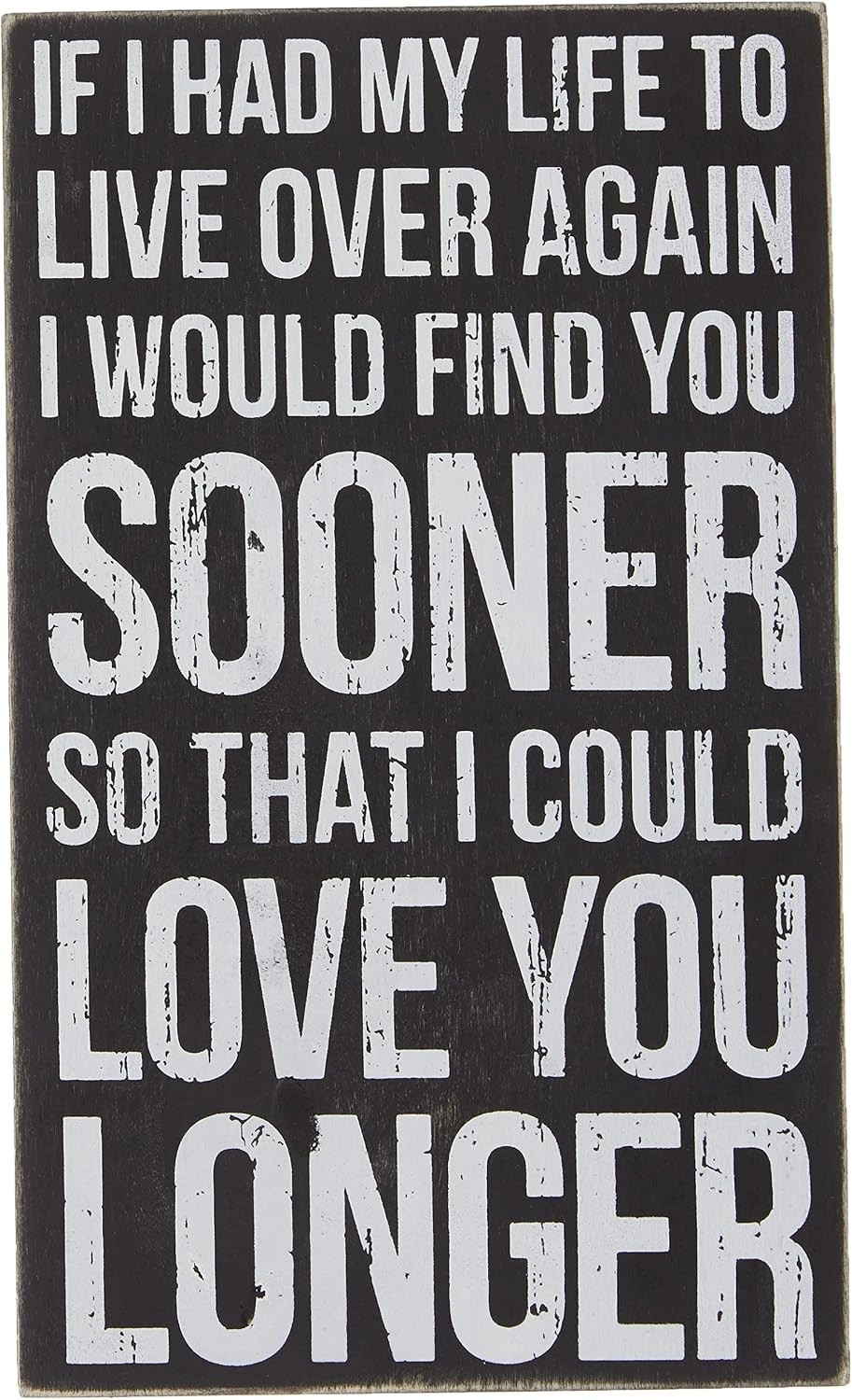 6×10 Wood Box Signs Pack, Love You Longer