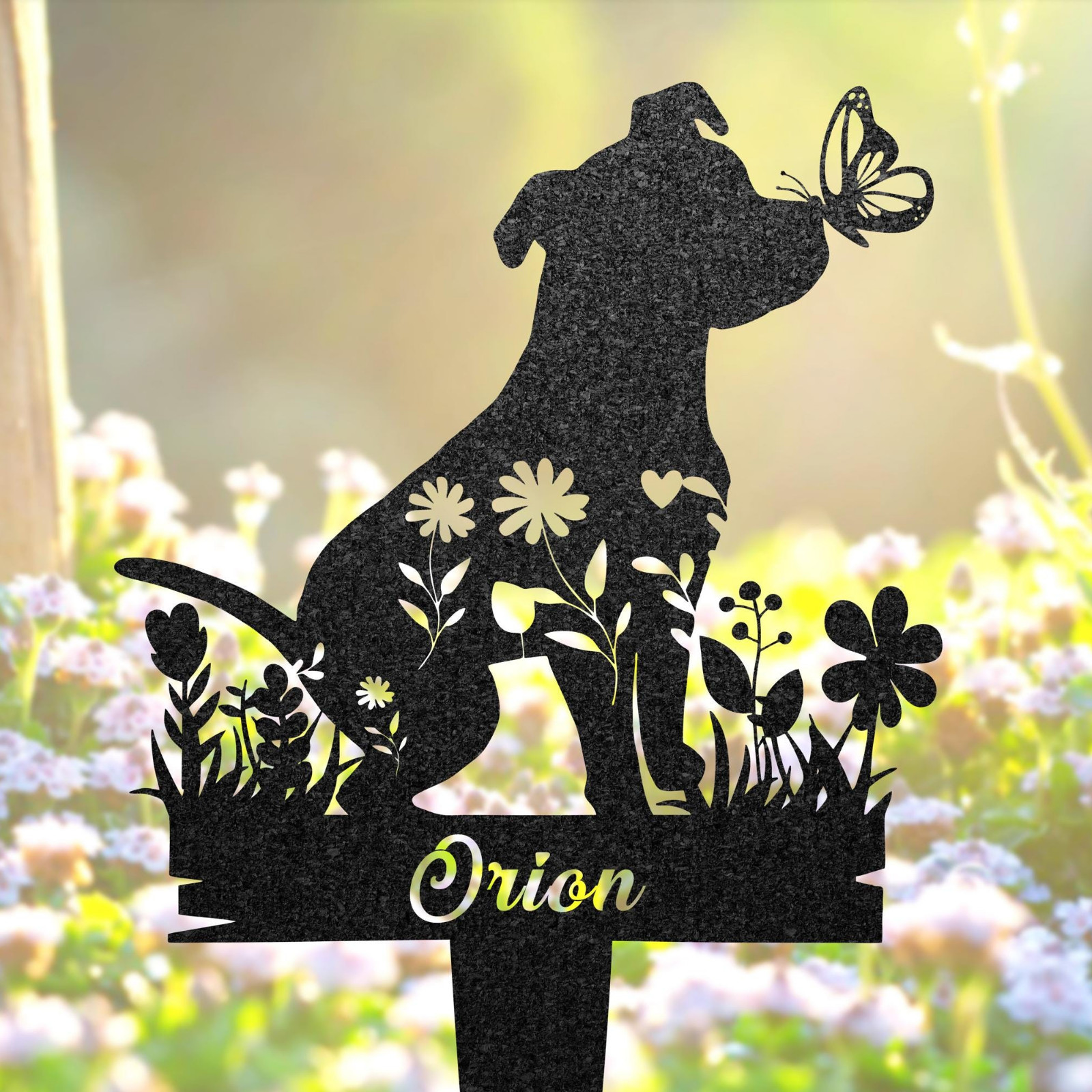 Personalized Dog Memorial Garden Stake, Custom Pet Remembrance Yard Sign