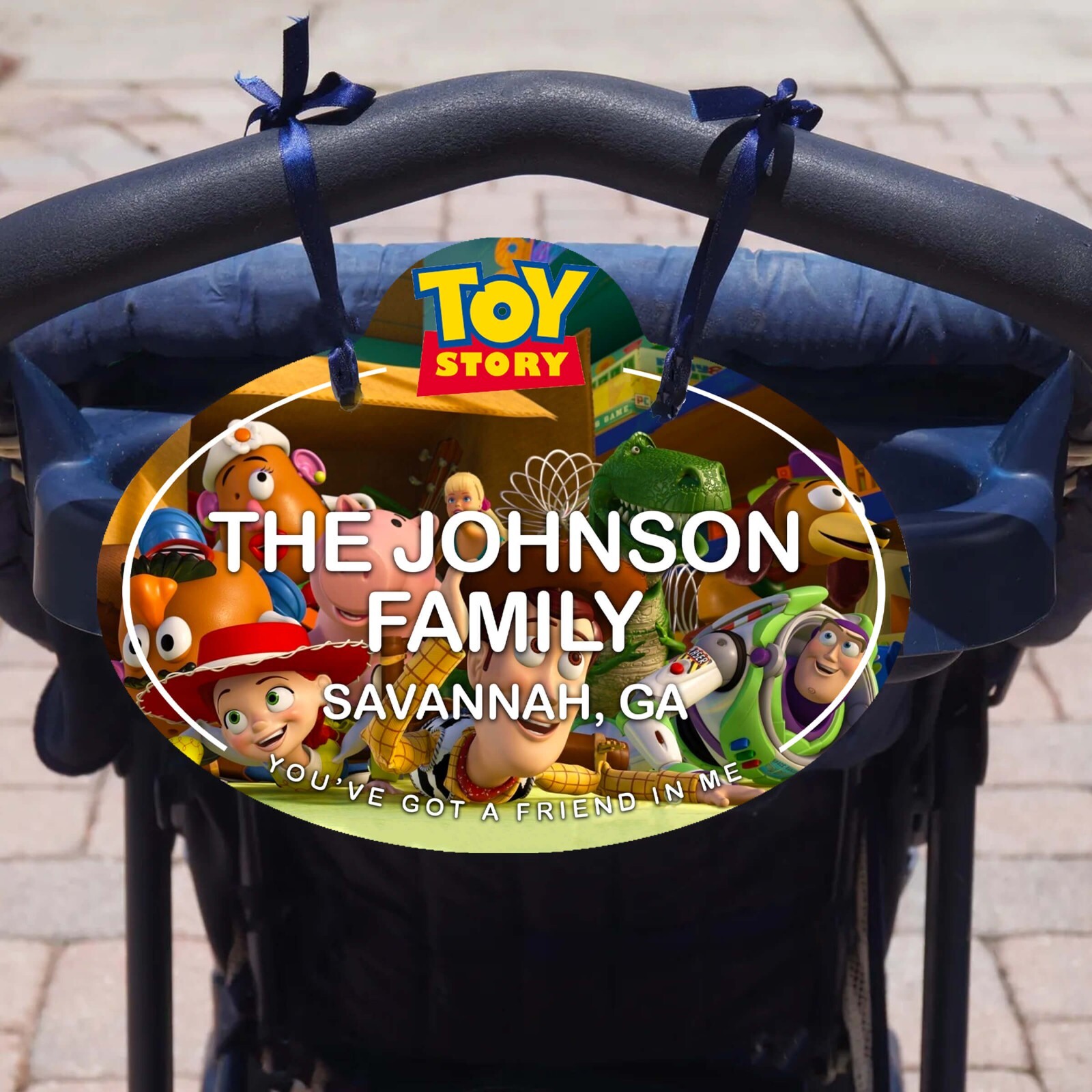 Custom Disney Stroller & Scooter Name Tag – Personalized Family ID Sign Parks