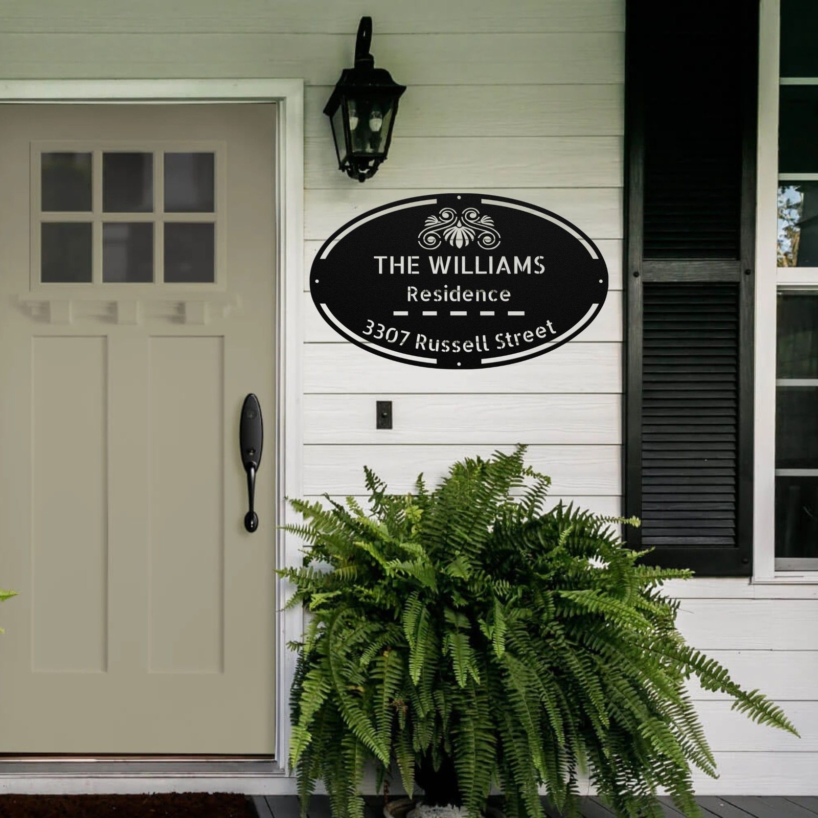 Personalized House Address Metal Sign Custom Outdoor Wall Plaque Home Decor Gift