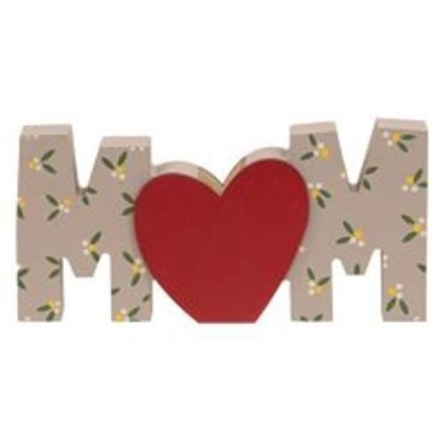 3/Set Floral Mom Love Home Words w/Mini Vase Cream Red Hearts Country CWI