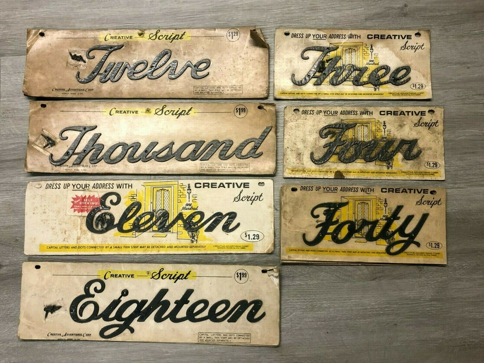 Vintage Creative Script House Address Number Words
