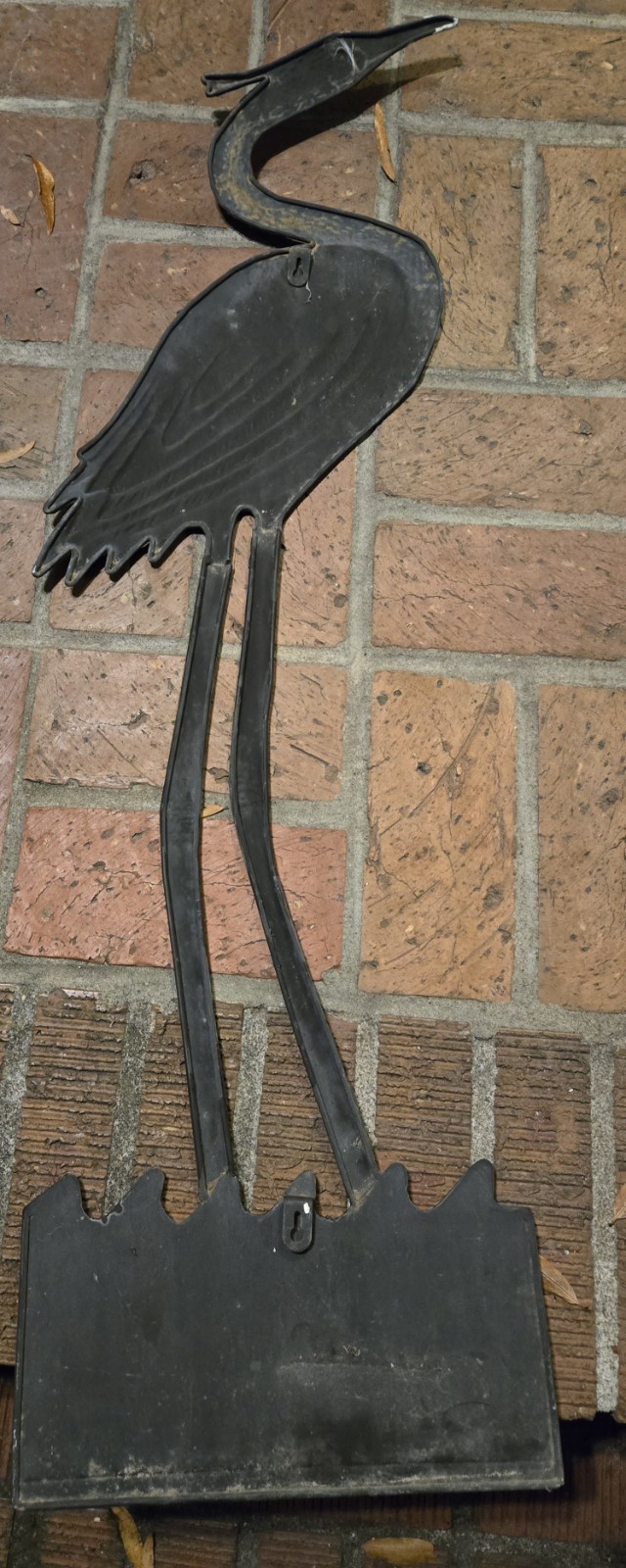 Vintage Welcome Metal Bird Wall Hanging Sign Black Red