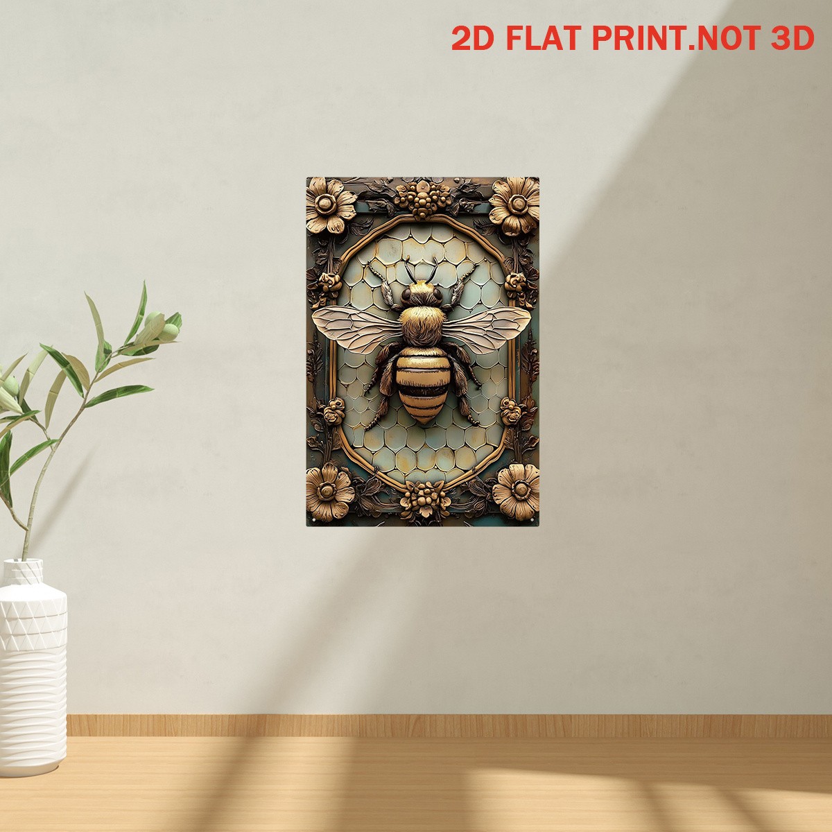Vintage Ornate Bee Metal Sign Elegant Rustic Home Decoration Nature Lover Gift