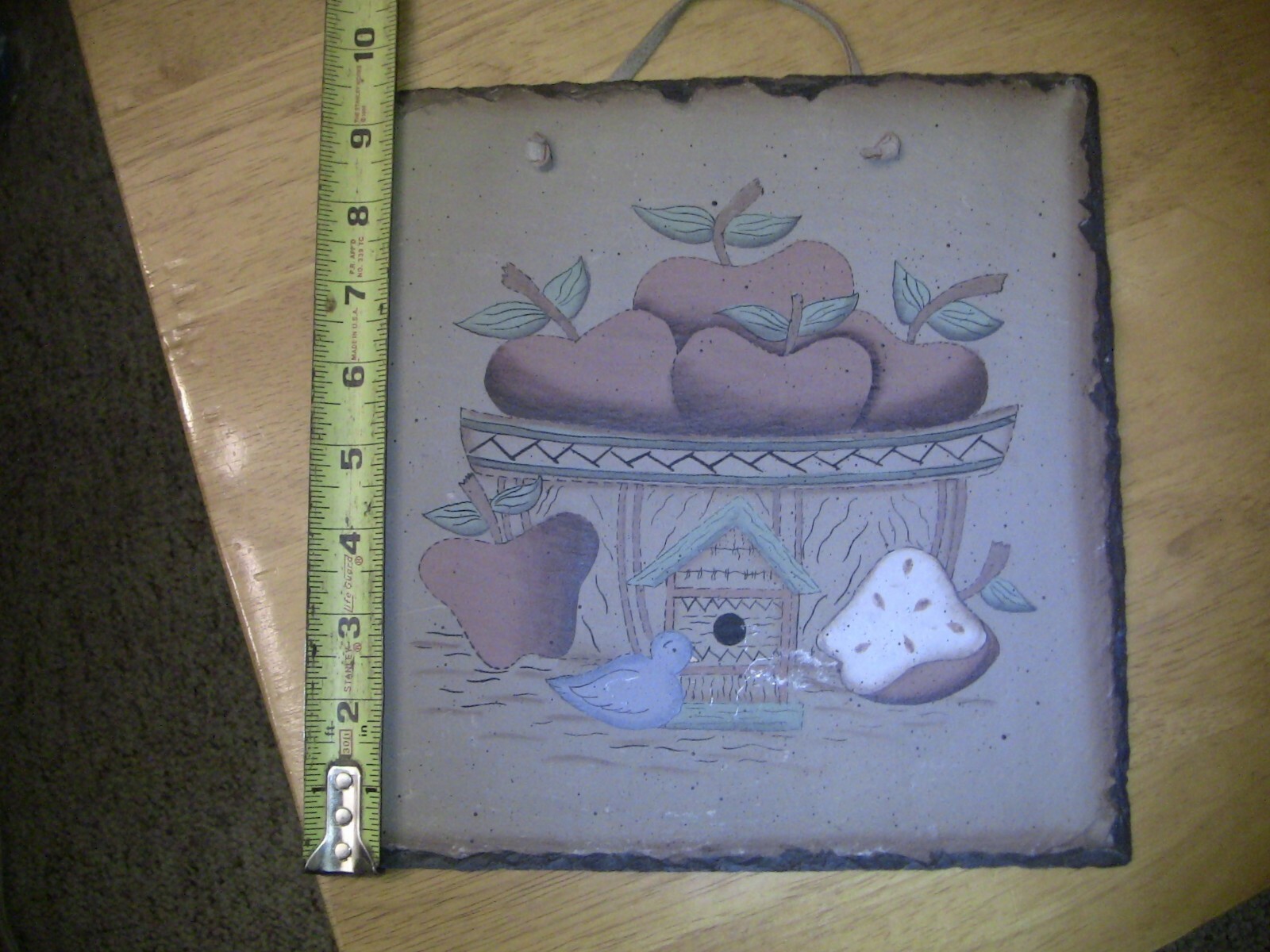 Slate Picture Home Decor Flower Factory Bird House Hangable 9 by 9 inches