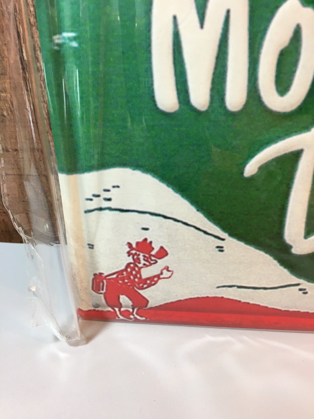 Mountain Dew Soda 6 Pack Pint Bottles Die Cut Sign Reproduction Hillbilly Style