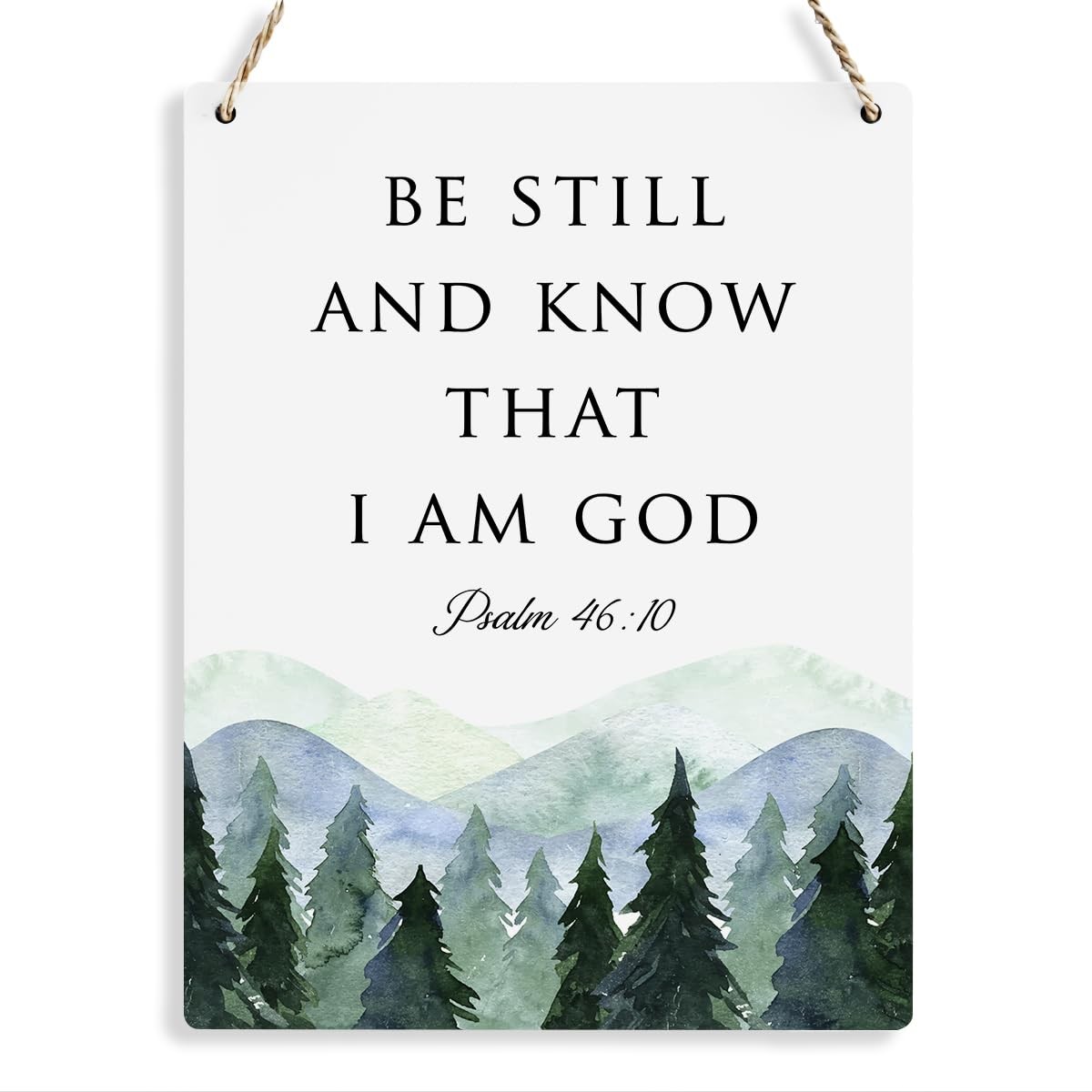 Inspirational Decor Be Still and Know That I am God 10″L x 8″W, Psalm 46:10