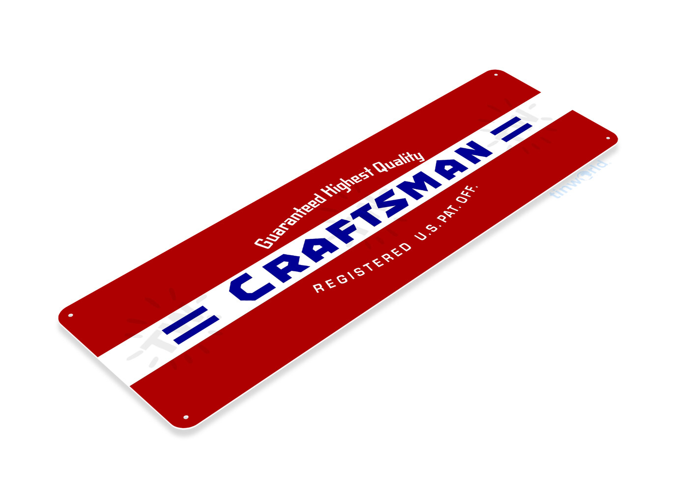 TIN SIGN Craftsman Retro Garage Auto Shop Tool Box Store Sign Red C279