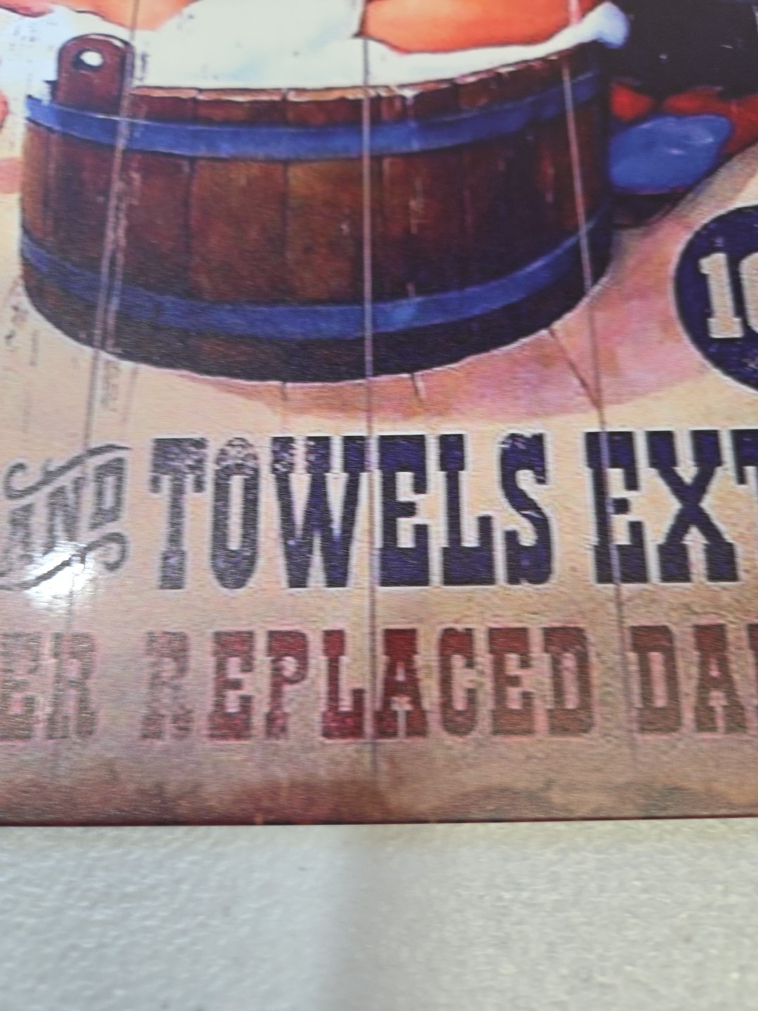 Leave Boots On Porch Baths 8×12 Rustic-looking Metal Sign