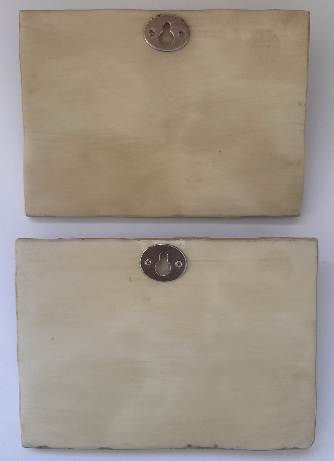 Cheri Blum Resin 3D French Style Floral Tile Plaques Decor • Signed • Vintage