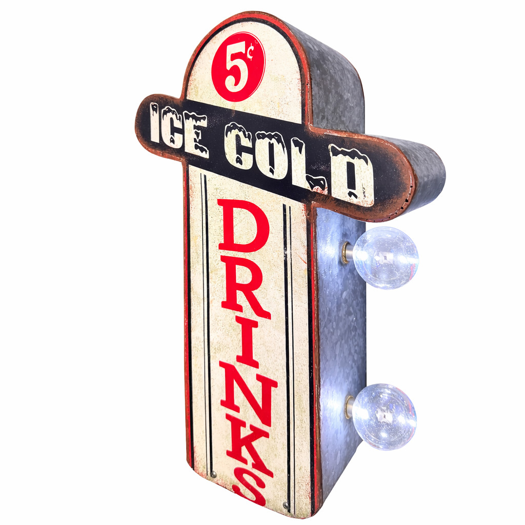 Pepsi Cola Double-Sided LED Vintage Style Marquee Sign Novelty Home Wall Decor