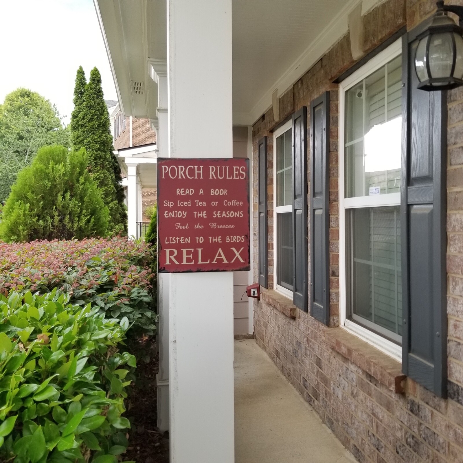 Rustic Porch Rules Sign ,Metal Antique Wall Sign Indoor Outdoor Home Decor