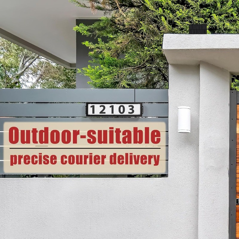 Solar House Numbers for Outside,Lighted Address Numbers for DIY with Solar Panel