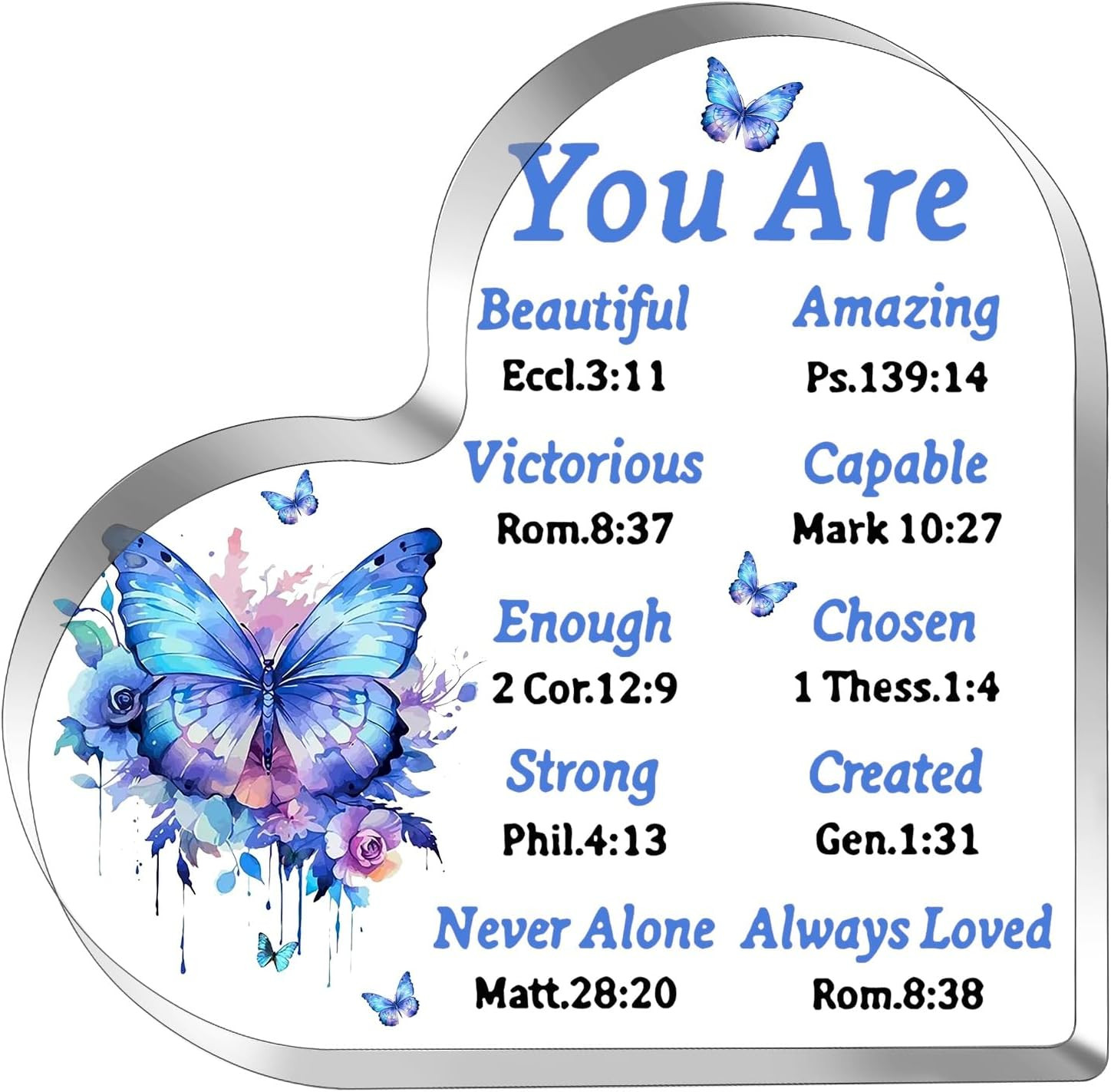 Christian Faith Gifts: Acrylic Decor Butterfly Inspirational Spiritual Gifts for