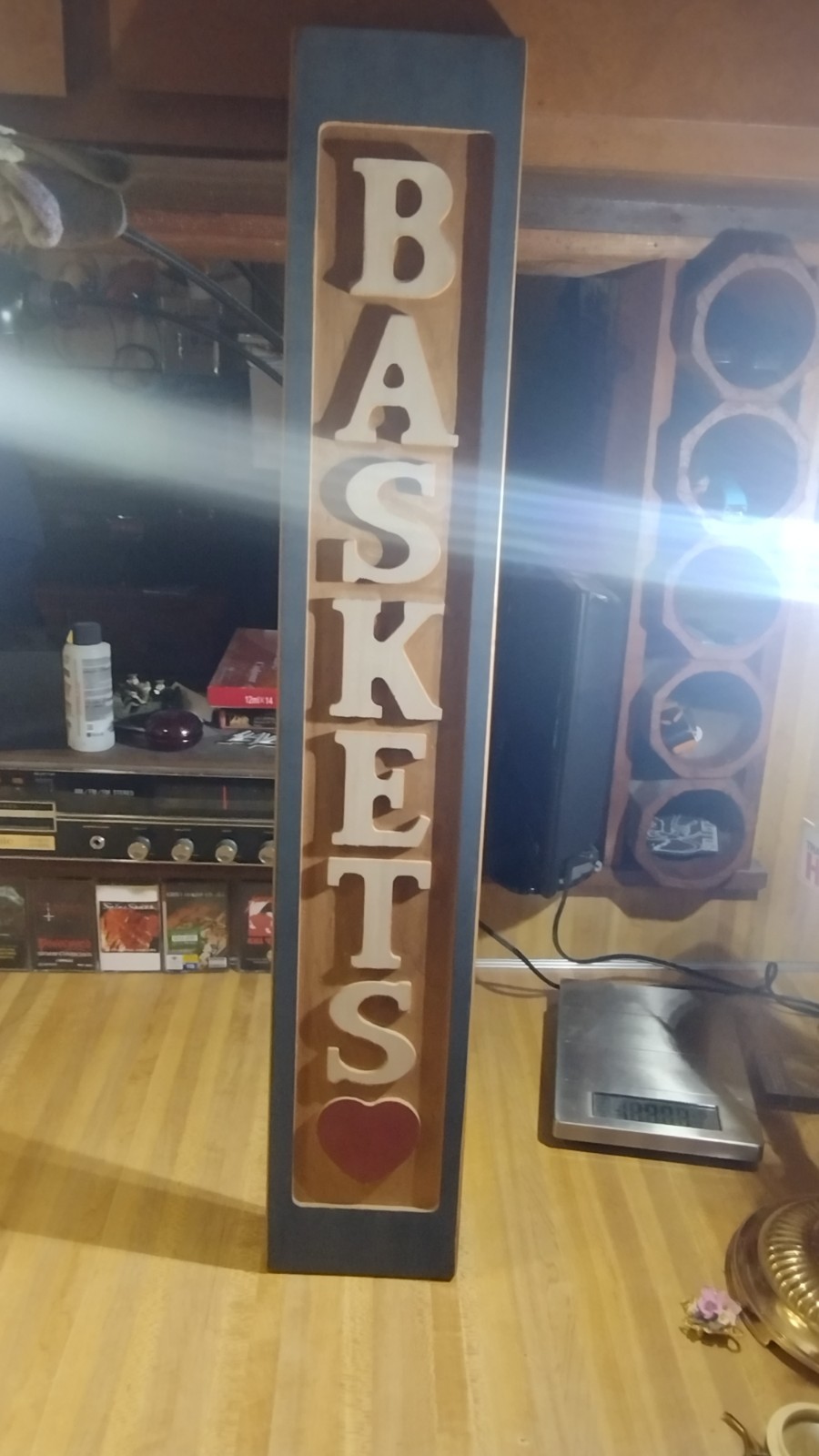 Love Baskets Wooden Wall Plaque,31 1/2 x 5 1/2!