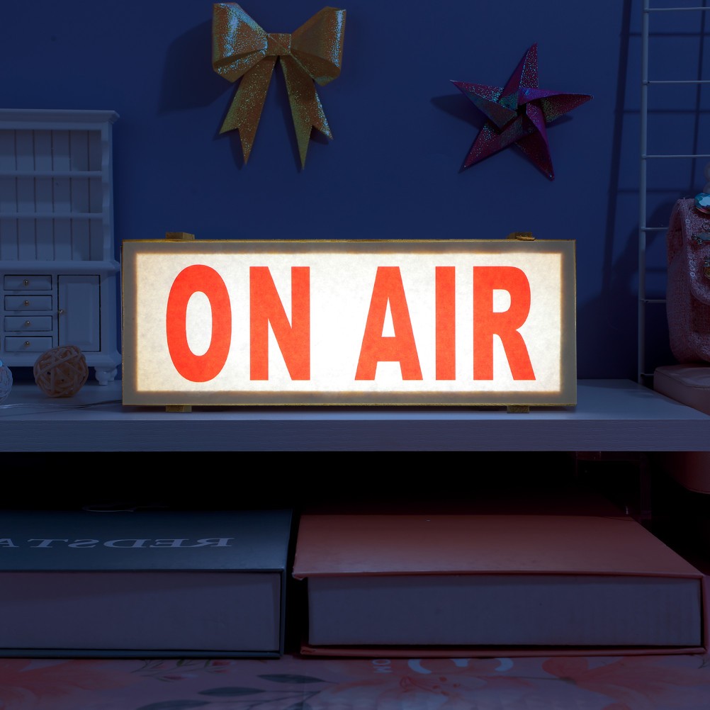 LED Light Sign Wooden Recording Sign Decor for Home Office Bar Studio