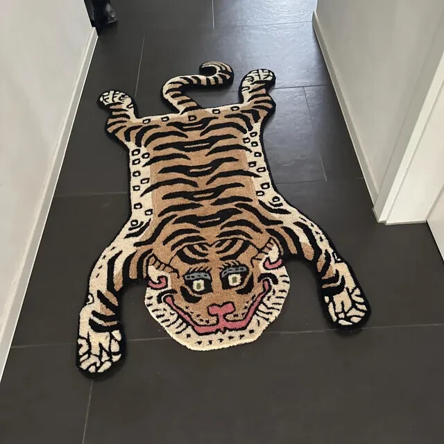 100% Woolen Hand Tufted Tibetan Tiger Rugs 2×3 Feet Handmade Carpet home decor