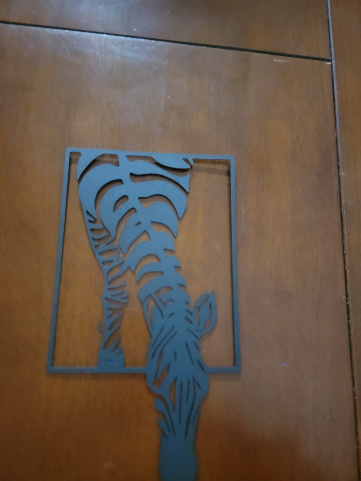 Laser Cut Metal Zebra Tropical Wall Art Decor Black Silhouette New
