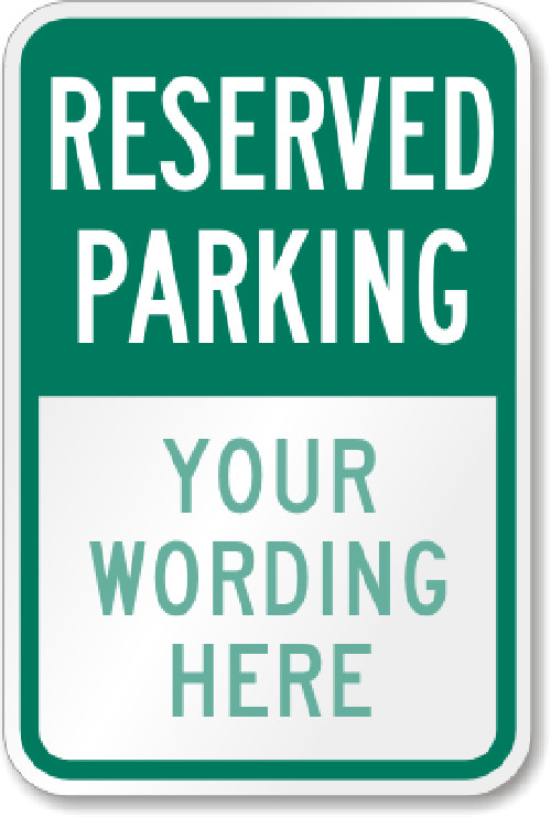 Reserved Parking Sign Custom Weatherproof Aluminum 8×12 Pre Drilled