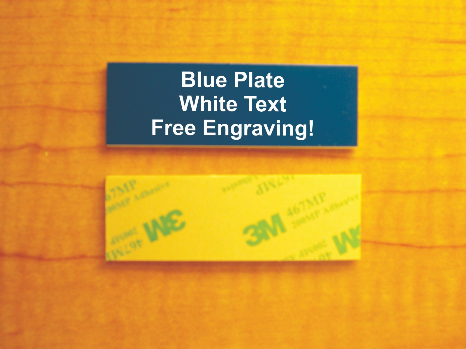 Any Size Any Color Your Wording Here Custom Engraved Self-Sticking Plate Plaque