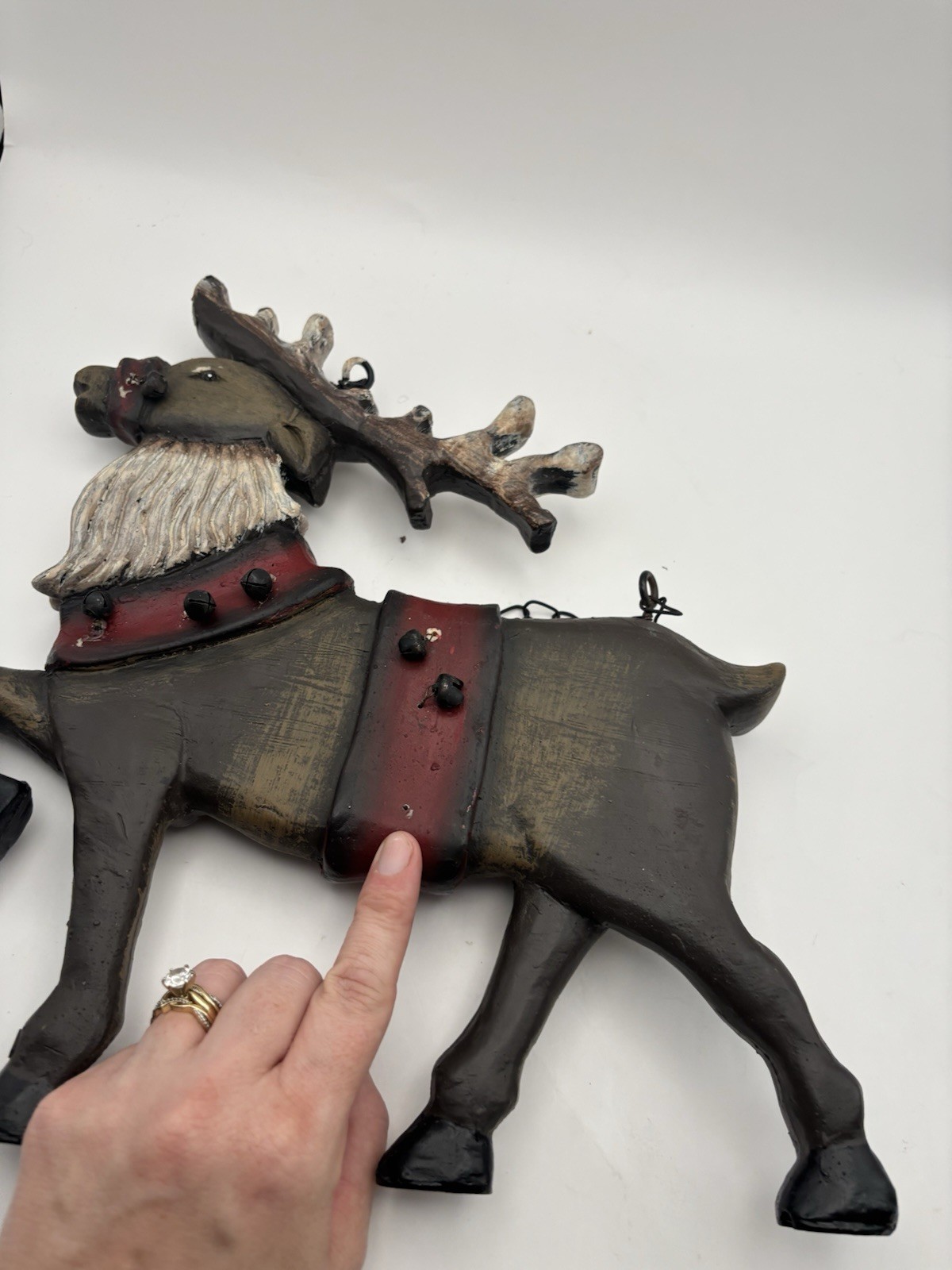 K&K Interiors Arrow Replacement Decorative Hanging Sign, Reindeer Read