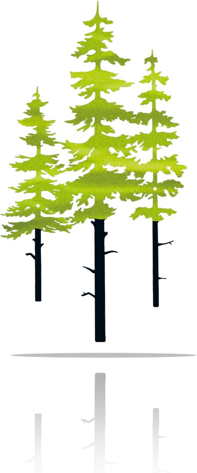 Metal Pine Tree Wall Art Decor, Nature Home Decor, Cedar Trees Metal Sign, Wall